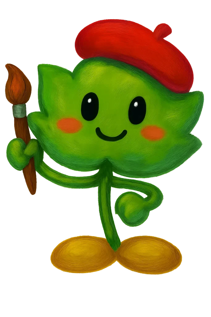 画家スタイルのあしたばちゃん