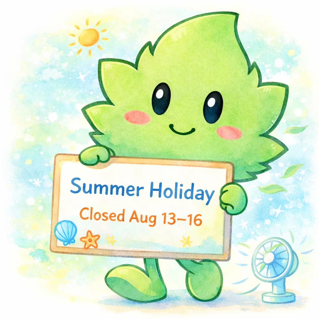 夏休みのご挨拶をするあしたばちゃん